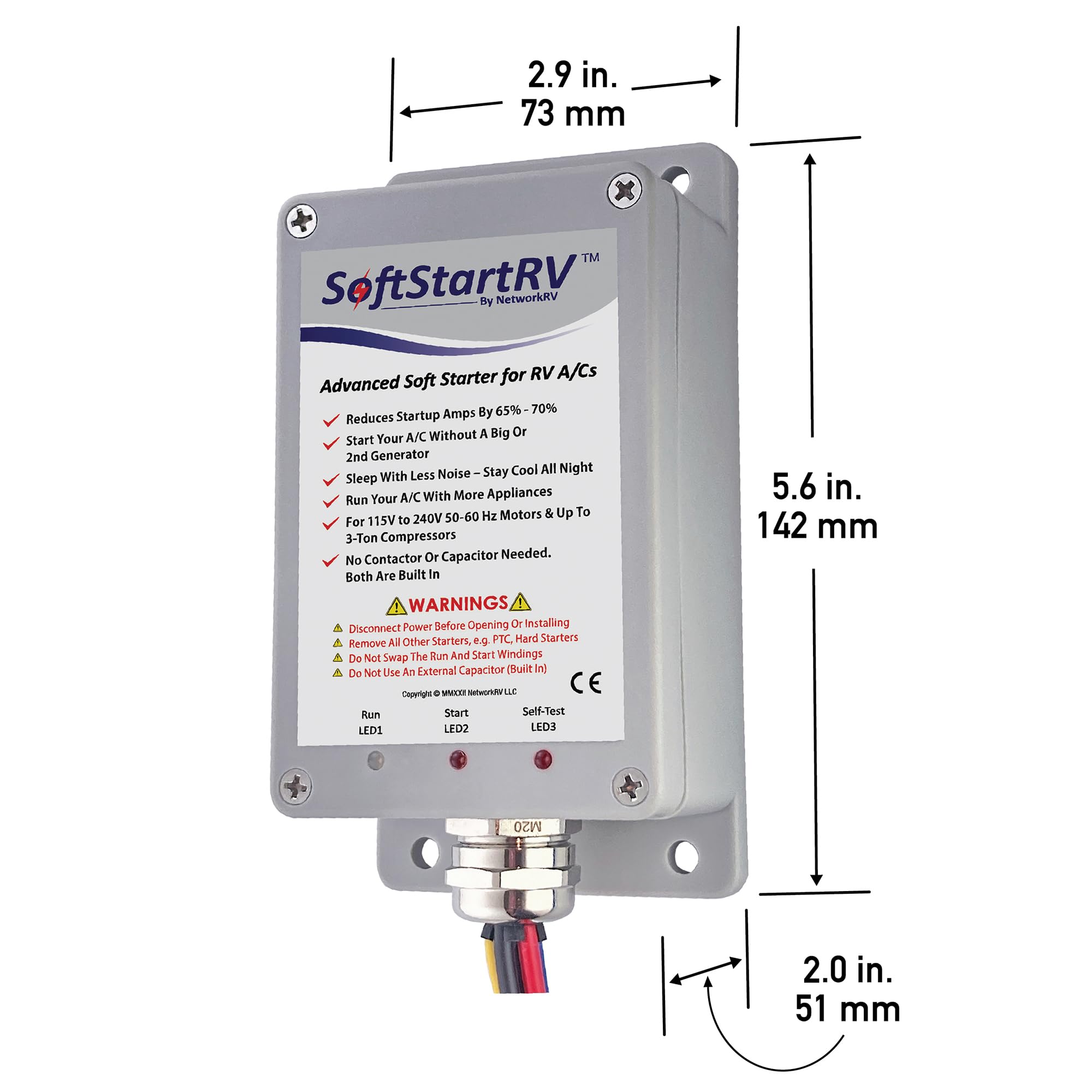 Softstartrv Rv Ac Soft Start Kit - Easy Start For Air Conditioner, 100% Waterproof, Trailer Camper, Motorhome Hvac - Pack Of 2